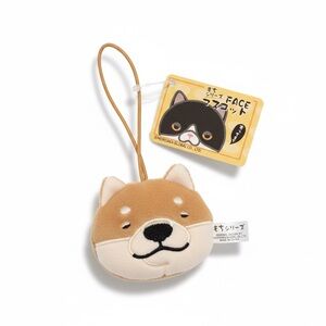 Morisaka Global Mochi Series Face Mascot - Akashiba Inu Dog Plush Keychain - NWT